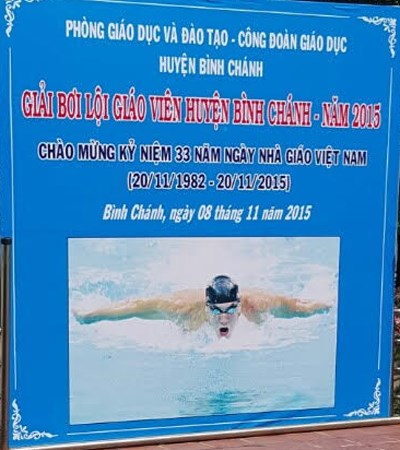 Hội thao năm 2015: Giải bơi lội Giáo viên huyện Bình Chánh năm 2015 chào mừng kỷ niệm 33 năm ngày Nhà giáo Việt Nam (20/11/1982 - 20/11/2015)